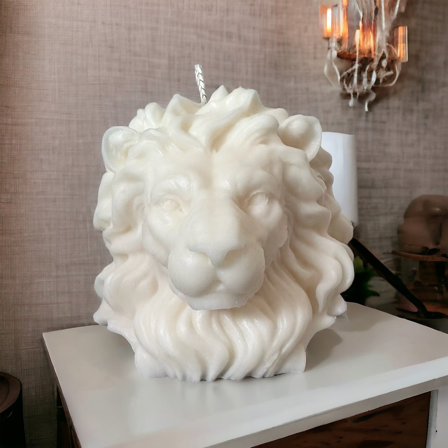 Lion Head Candle