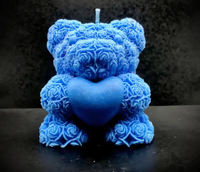 Bear Rose Beeswax Candle